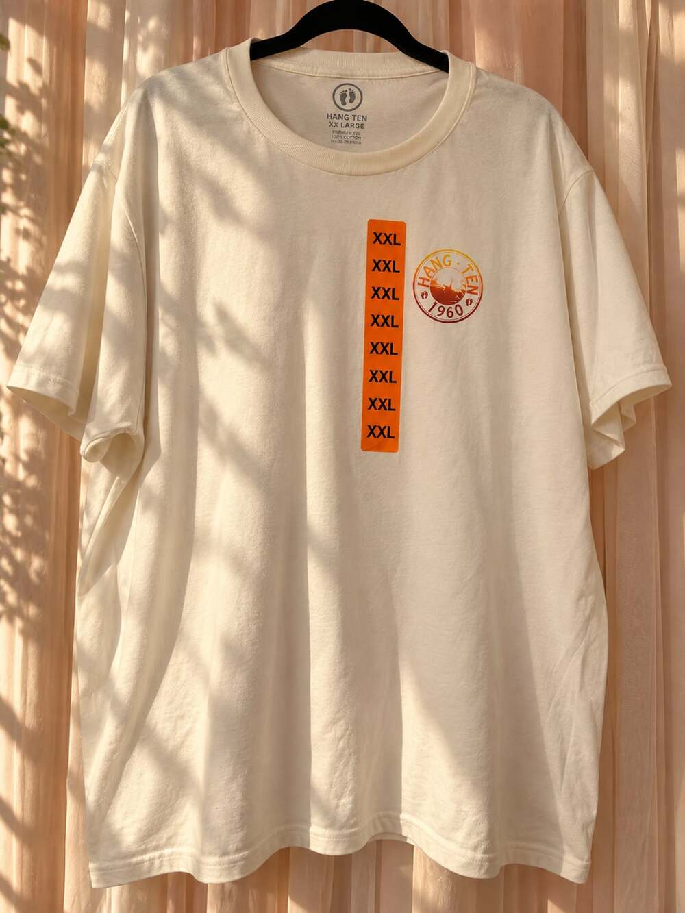 Hang Ten 1960 Graphic Premium Tee Cream Short Sleeve T-Shirt XX Large